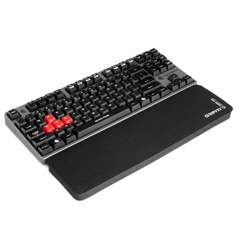 GRIFITI Fat Wrist Pad Set 17 X 4 X 0.75 Inch and 8 x 4 Inch Mouse Pad Computer Keyboard Rest Support for Tenkeyless Ergonomic Gaming Wrists Rests Pads - Desk Resting Accessories for Carpal Tunnel