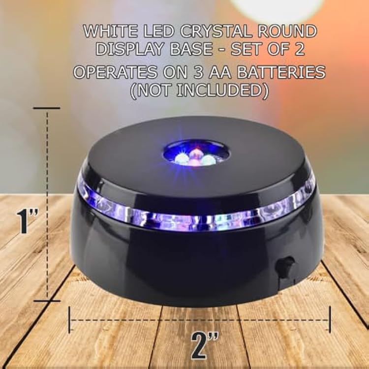 Socle Lumineux LED En Bois: 3 Pièces Base De Présentation Rectangulaire Avec USB, Support LED Pour Cristal, Résine Acrylique, 30cm De Long