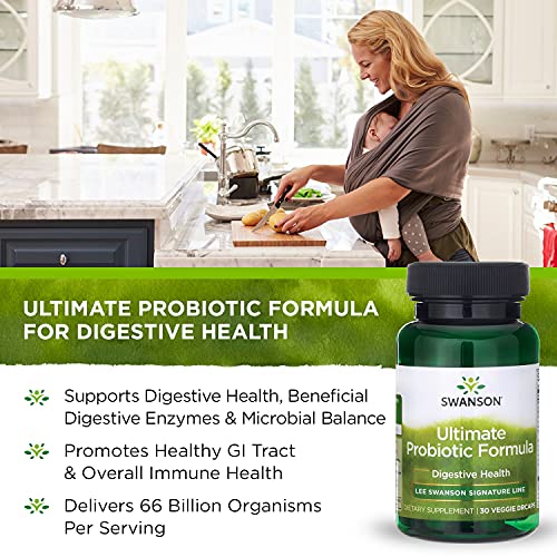 Swanson Ultimate Probiotic Formula Digestive Health Immune System Support 66 Billion Cfu Prebiotic Nutraflora Scfos 30 Drcaps Veggie Capsules (Caps) (4 Pack) #TOP3