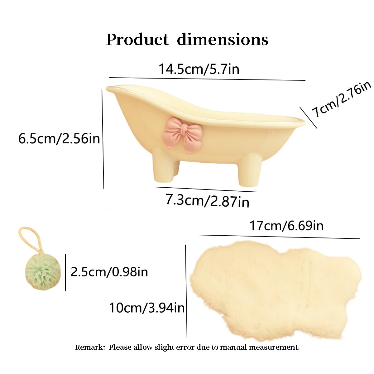Mini vasca da bagno in miniatura per casa delle bambole, 1:12, in plastica bianca, mini vasca da bagno con palla da bagno blu, accessorio per mobili in miniatura per casa delle bambole e
