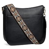 BOSTANTEN Bolsa tiracolo feminina pequena de couro com alça de ombro moderna e zíper triplo