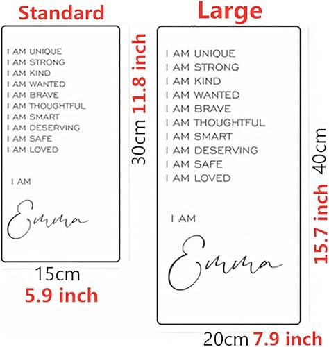 Miniatura 8 de Espejo de afirmaciones personalizado  Espejo iluminado con texto personalizado, luz nocturna con nombre, letreros de neón para dormitorio,