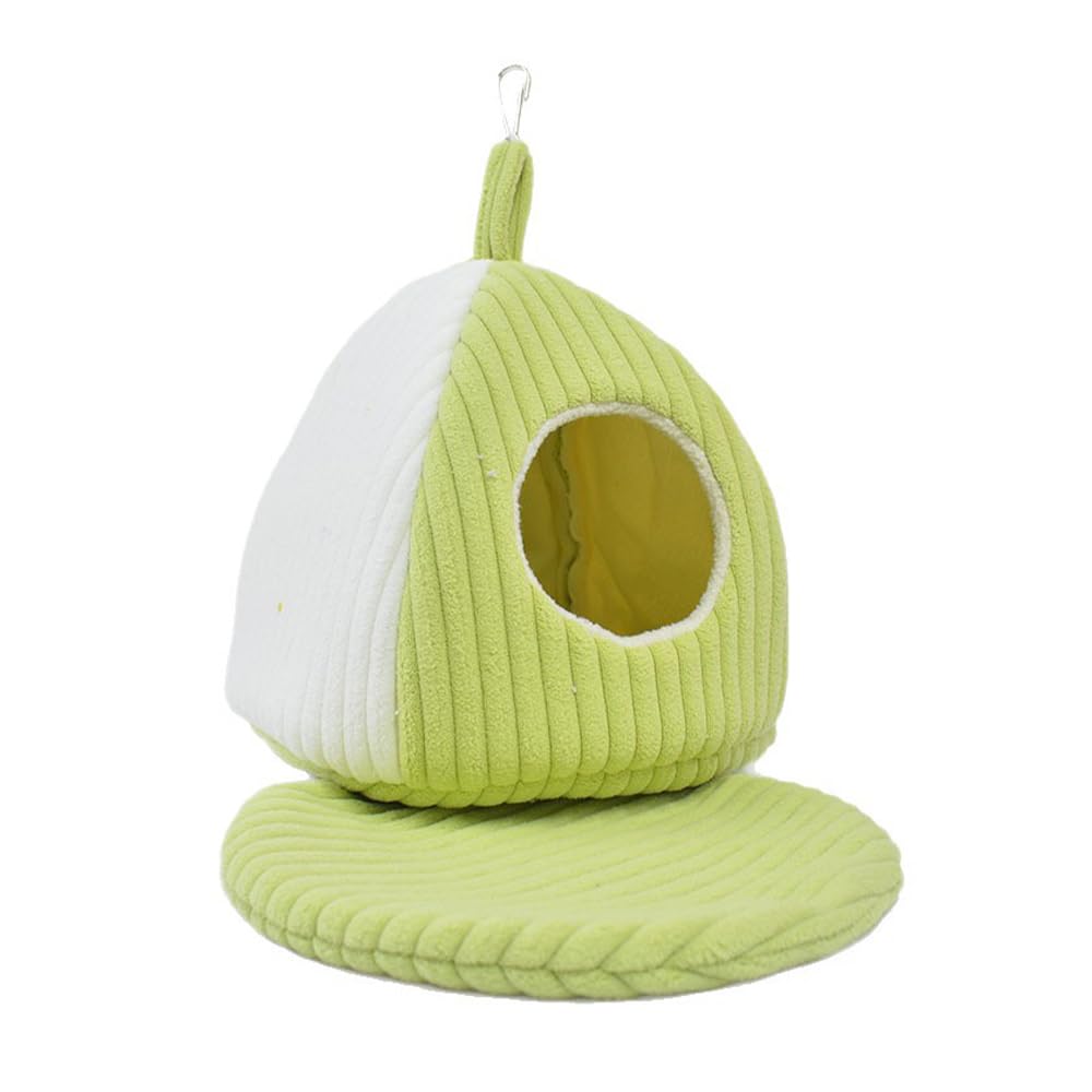 DONGKER Nid D'oiseau Chaud,Confortable Refuge d'hiver pour Perroquets avec Tapis et Anneau de Suspension Amovible pour Aras,Perroquets Gris D'Afrique,Perruches,Conures