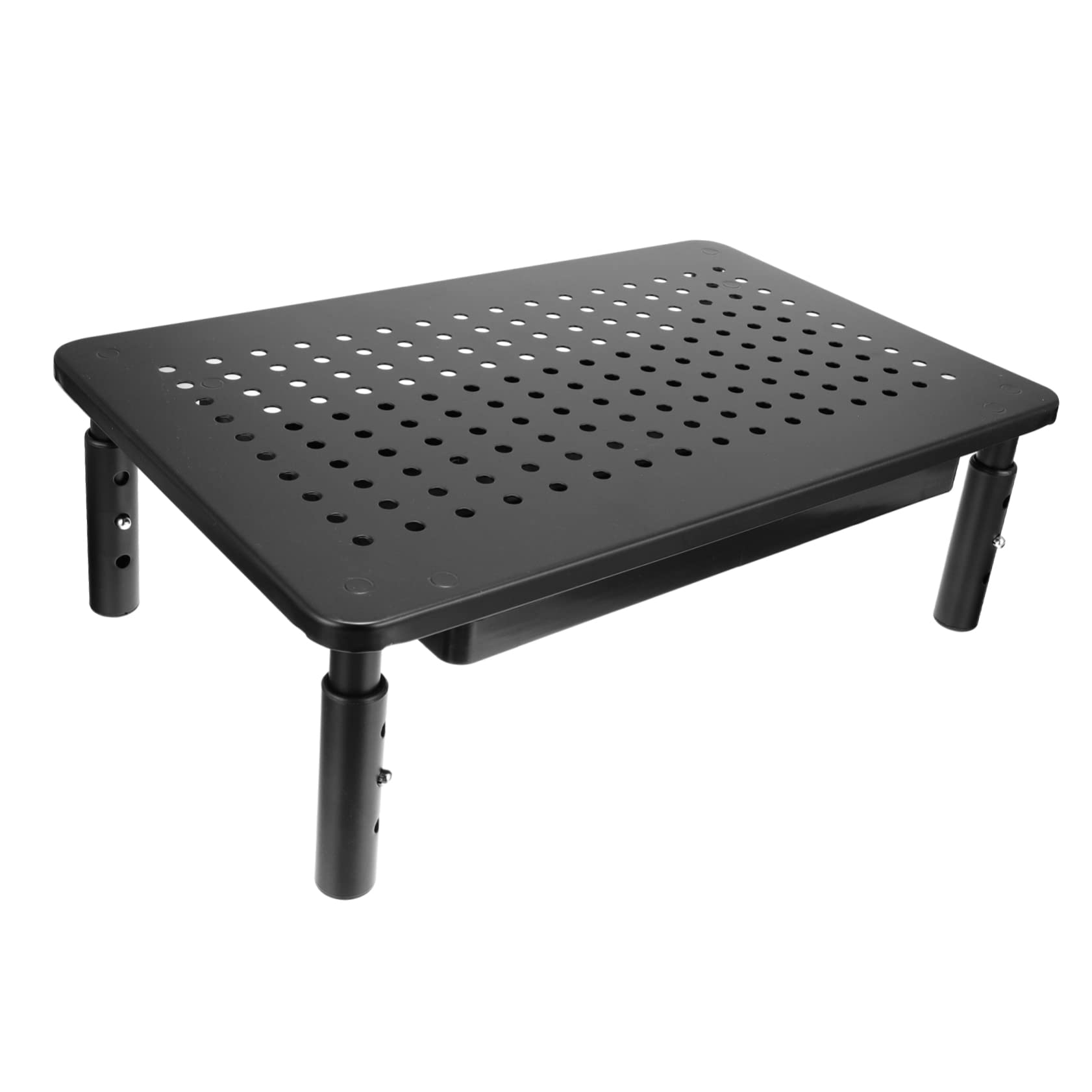 Tofficu 1 Stück Monitor Riser Rack mit Höhenstufen Höhenverstellbare Halterung für Computerbildschirme Metallstruktur Platzsparendes Design zur Verbesserung der Ergonomie Am Arbeitsplatz
