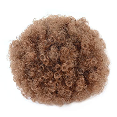 Afro Puff Drawstring Ponytail with Two Clips for Black Women Synthetic Curly Ponytail Bun Extension Hairpieces Updo Hair Extensions (Large - Image 2