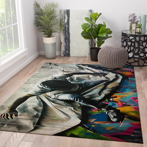 Tapis de balcon graffiti pop art moderne pour espace extérieur - 4