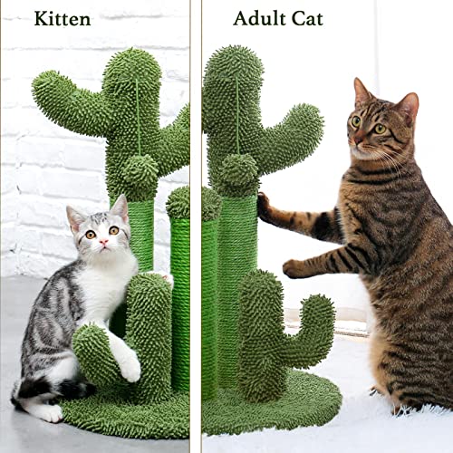 Rascador para gatos con 3 postes y bola colgante miniatura 5