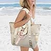 beifon Sac de plage XXL avec fermeture éclair - Sac de plage pour femme - Grand sac de plage étanche pliable - En maille - Sac de plage - Sac d'été pour la plage, les voyages, les vacances, la piscine #4