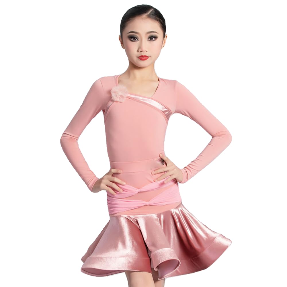 Abiti da Ballo Latino per Ragazze Adatti per Balli da Sala Tango Cha Cha Salsa Spettacoli di Danza Professionali Costumi per Competizioni Abbigliamento per Allenamento Quotidiano