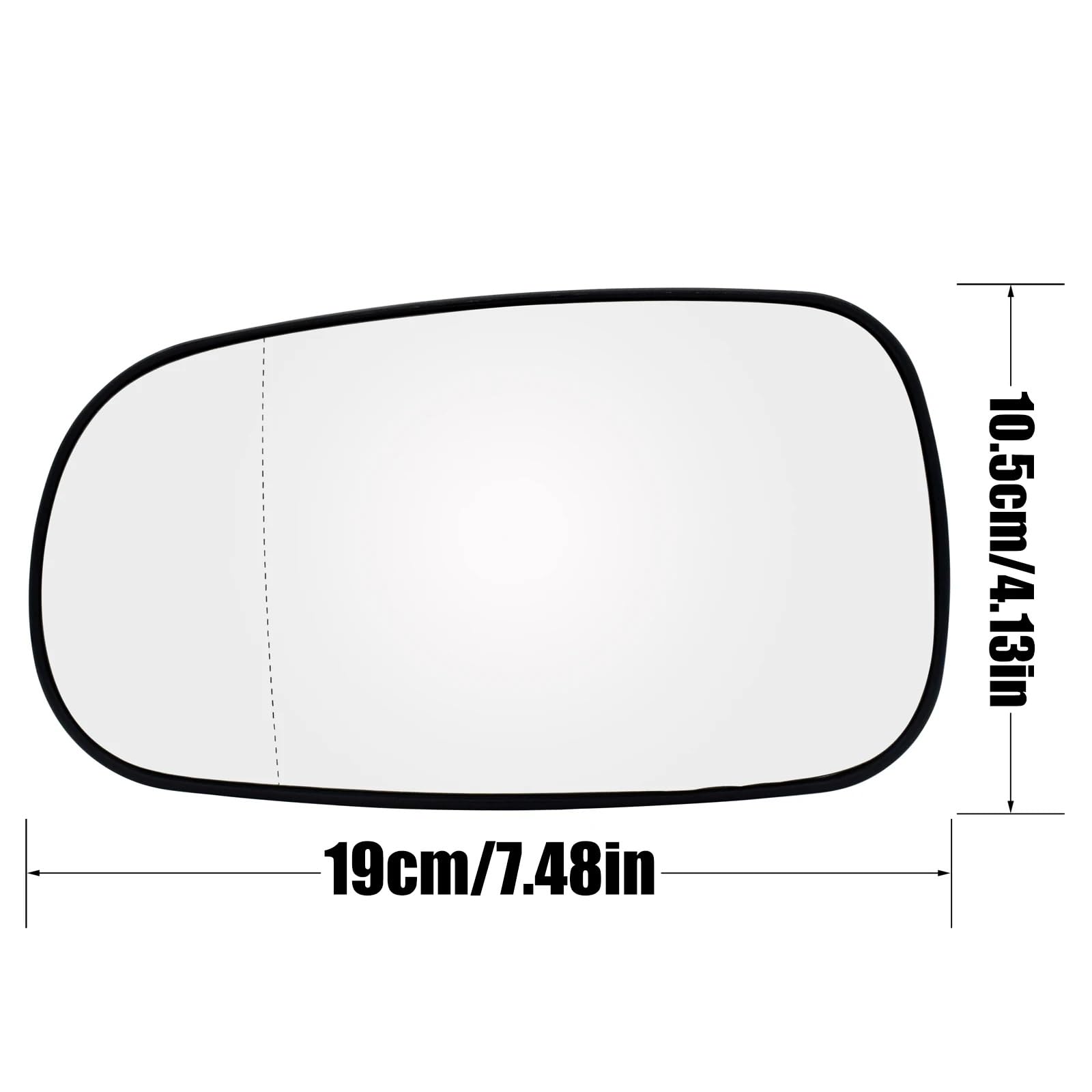 Vetro Retrovisore Per Saab Per 9-3 2002-2012 Per 9-5 Vetro Retrovisore | Piastra retrovisore in vetro per specchietto laterale grandangolare riscaldato 12795601 12795611(Left)
