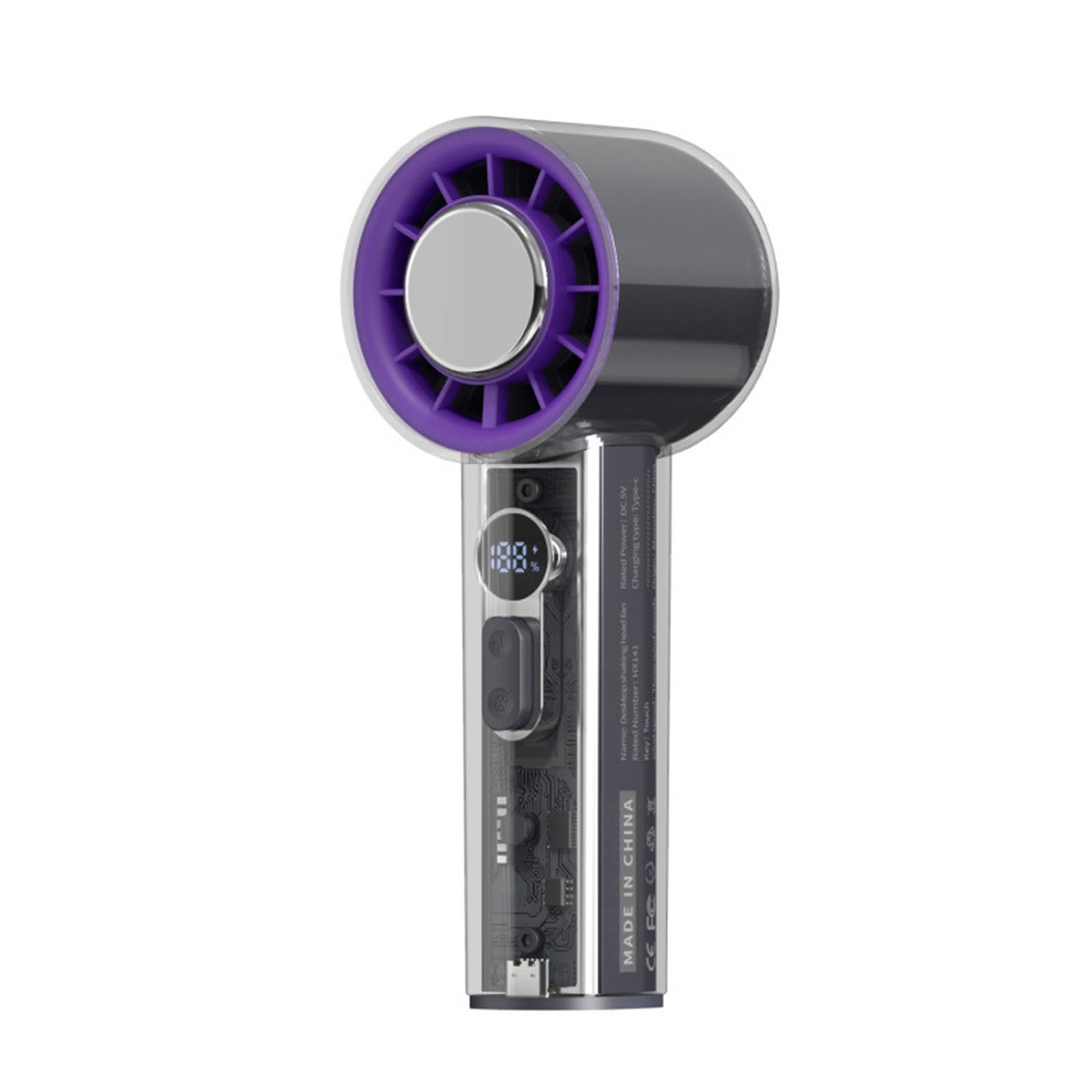 Ventilateur portatif contre la chaleur sur petit bureau ou table