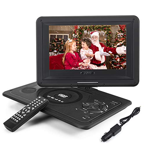 Chalpr 13.9'' Portable DVD Player for Kid, with Swivel Screen, Remote Control, Car Charger, Game Controller, Personal DVD Players with 5 Hour Rechargeable Battery