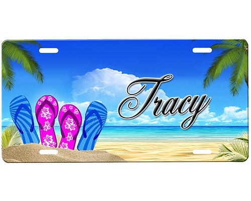onestopairbrushshop Flip Flops License Plate onestopairbrushshop Flip Flops License Plate