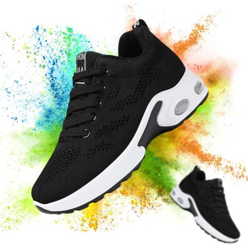 Image of Padgene Womens Sneakers Air Cushion Running Shoes Lightweight Tennis Walking Shoes Mesh Breathable Gym Work Fashion Sneakers Athletic Comfortable Casual