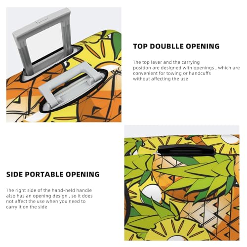 Tropical Summer Fruit Luggage Cover Washable Elasticated Luggage Covers for Suitcase tsa Approved Stylish Dust and Scratch Resistant Luggage Case Protector for Kids and Adults -4