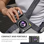 4K Digital Camera for Photography Autofocus, 2024 Latest 48MP Vlogging Camera for YouTube with SD Card, 2 Batteries, 3" 180°Flip Screen Compact Travel Camera for Teens with 16X Zoom, Anti-Shake,Black - Image 5