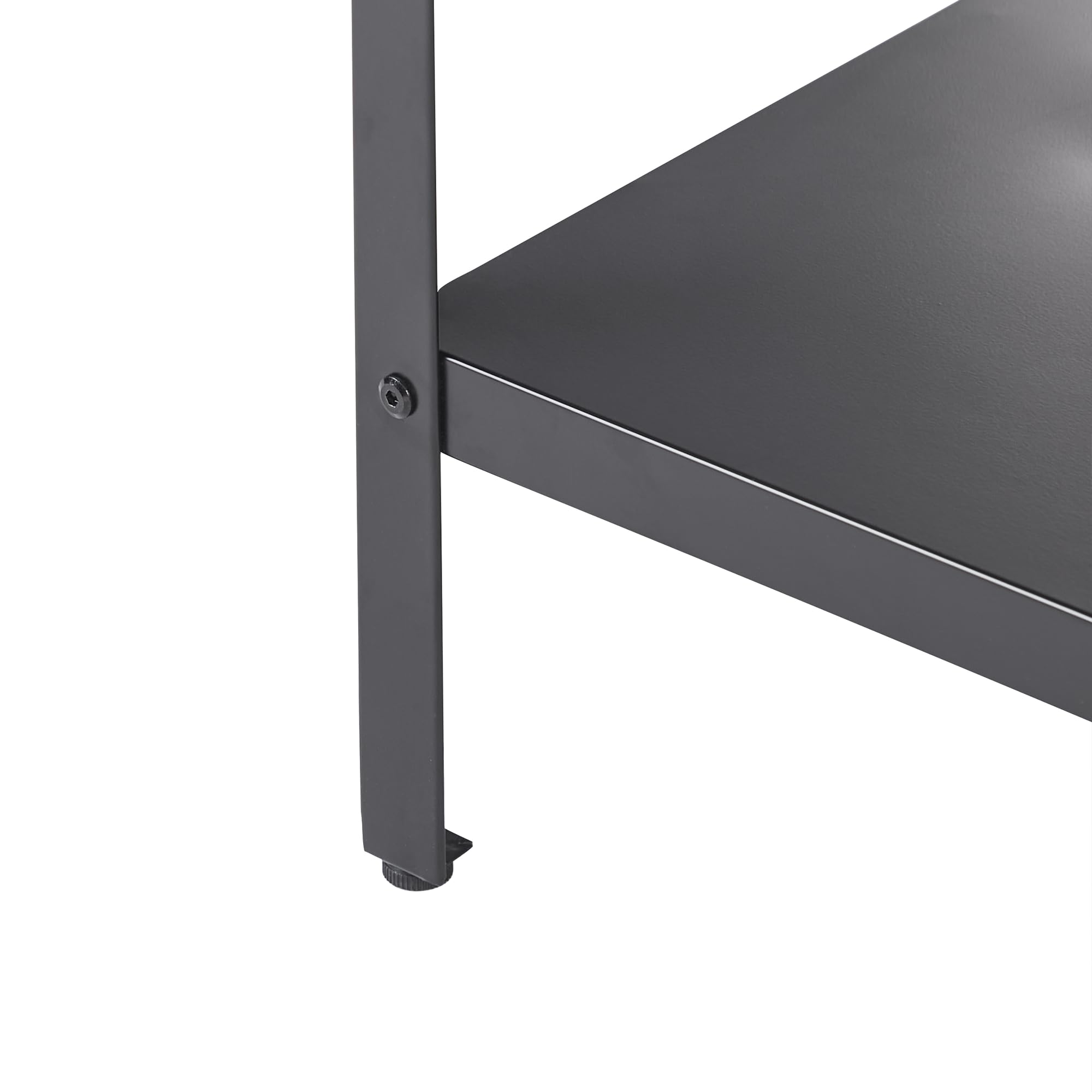 Beliani Commode de Jardin Îlot en Acier INOX Noir 80 x 50 x 92 cm Vilama