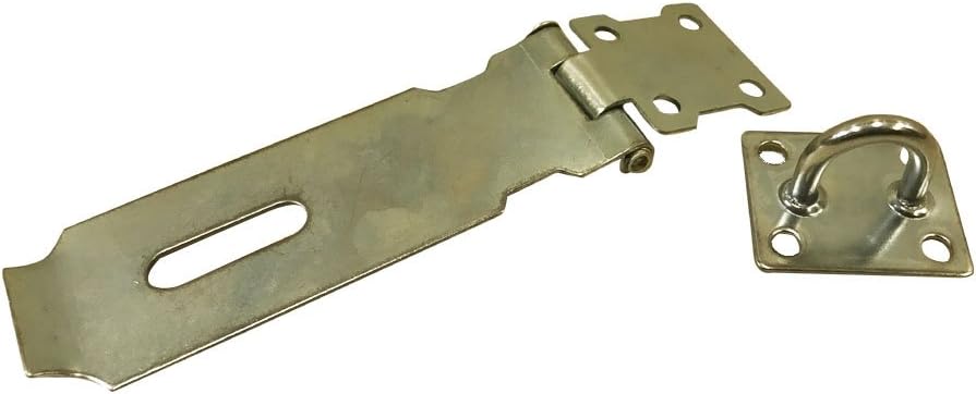 DOVETAIL 4.5 Inch Galvanized Pad Bolt Hasp With Installation Hardware: TH-14871