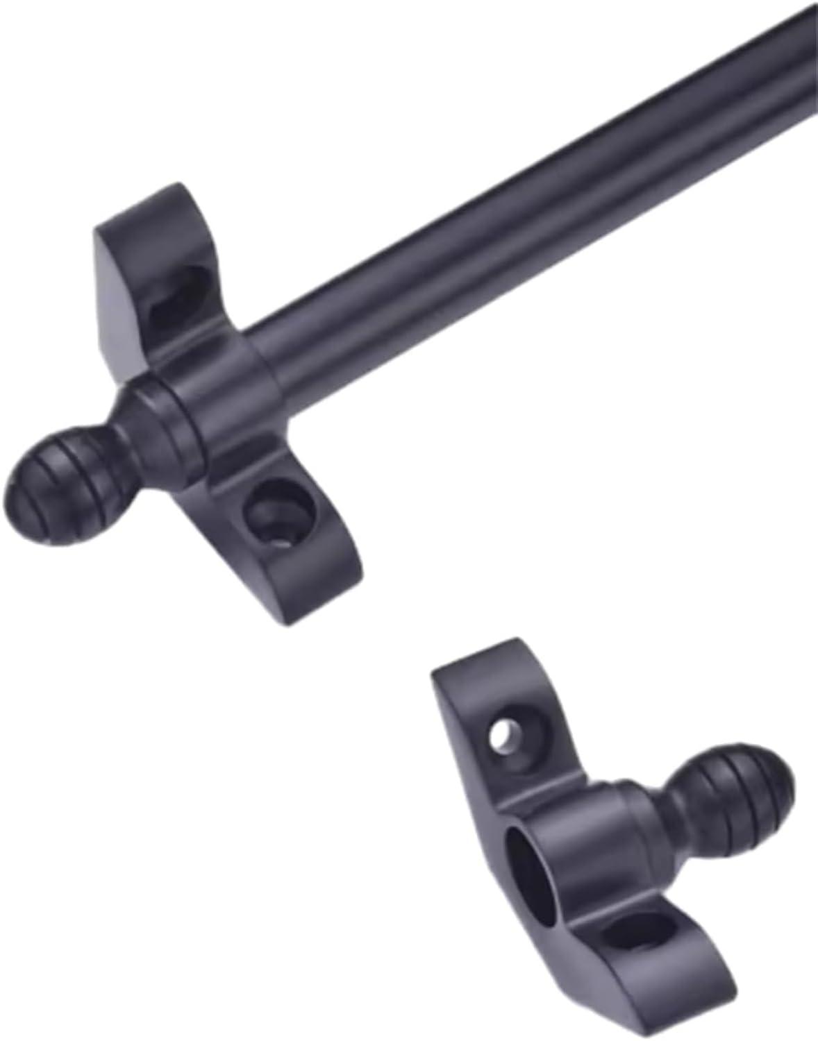 51-127cm Antique Brass Stair Tubular Rod, Stair Clips, Black, Round Finial Carpet Runner Rods, Easy Install to Secure Stair Carpet, Customized, for Home Commercial, 3-16pcs(12pcs,102 cm (40 in))