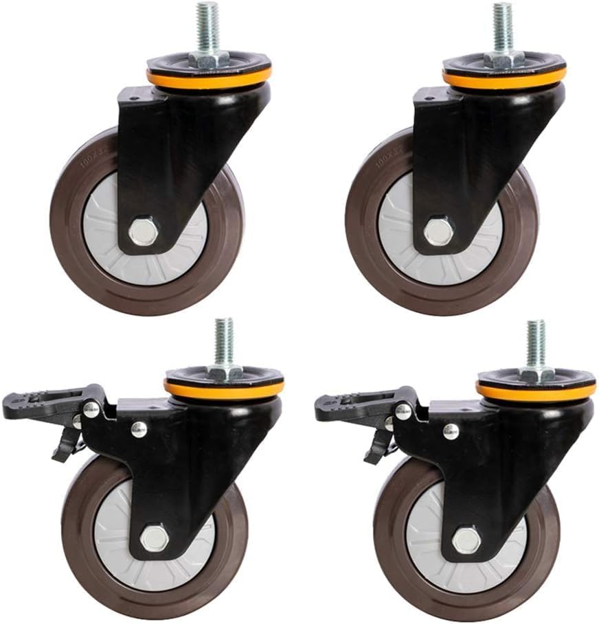 Roulettes pivotantes M14 M16 avec frein pour meuble maison et bureau