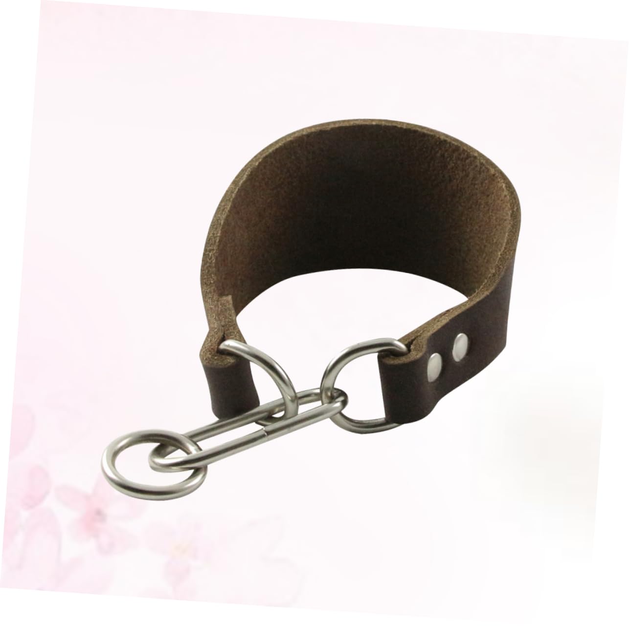 Housoutil 3pezzi Collare Per Cani Di Cattlehide Colore Caffè Design Per Protezione Del Collo Resistente e Stile Per Cani Con Collo Sottile