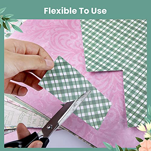 Yarumi 24 Sheets Floral Scrapbook Paper,Single-Sided Pattern Patterned Paper Pack For Cardmaking/Decoration,6X6 Inches Spring Card Stock Holiday Scrapbook Decorative Craft Paper #TOP6