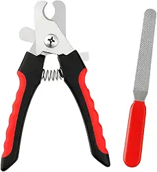 Kit Alicate Cortador de Unha + Lixa Pet - Para Cães e Gatos, 16 cm