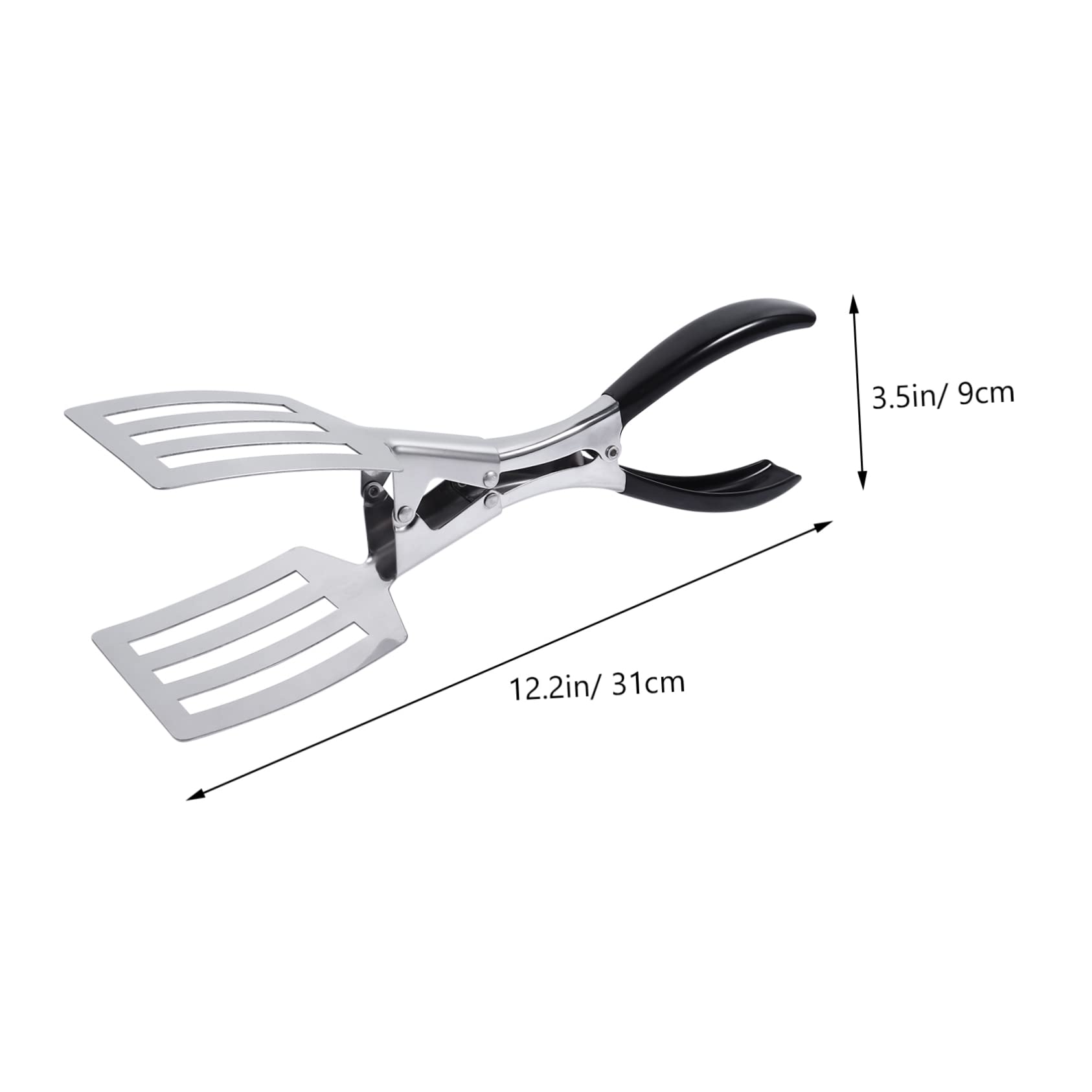 Alipis Portable Stainless Steel Bbq Tool Multi Function Food Clip Bread Tong for Cooking Serving and Outdoor Bbq Ergonomic Design with Slotted Clamp for Healthy Cooking