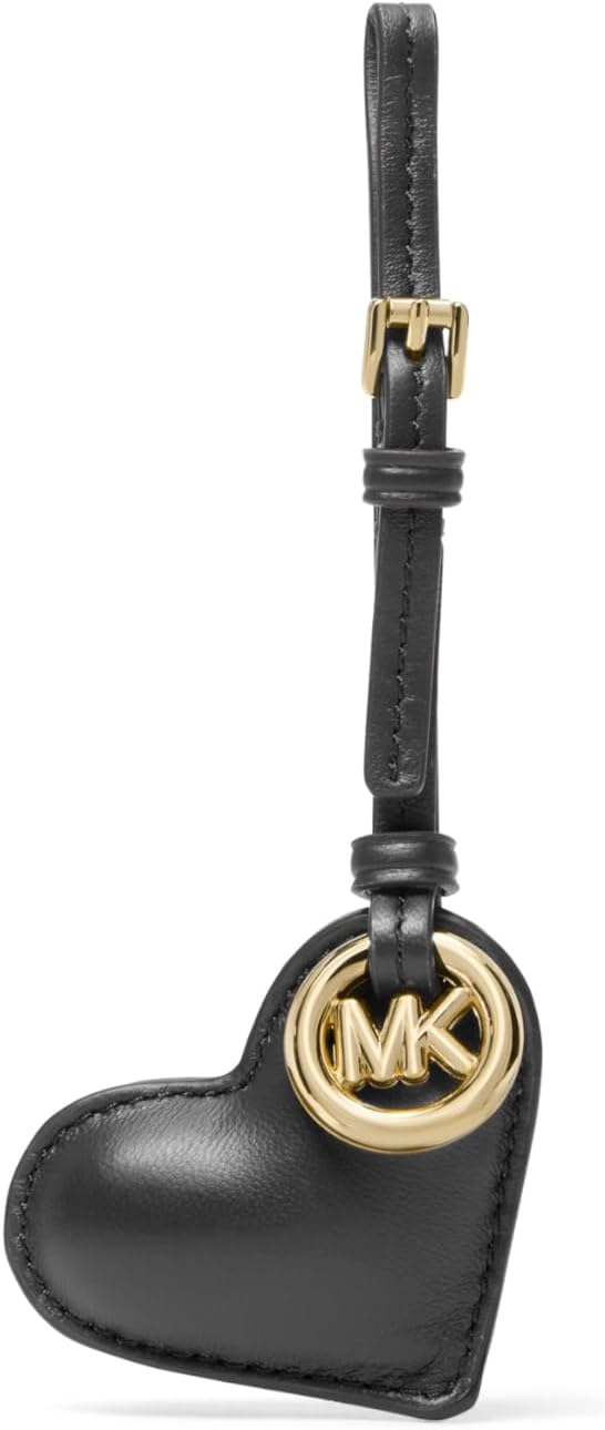 Michael Kors Puffy Heart Charm, Gold-Tone Hardware/Key Charm/Black