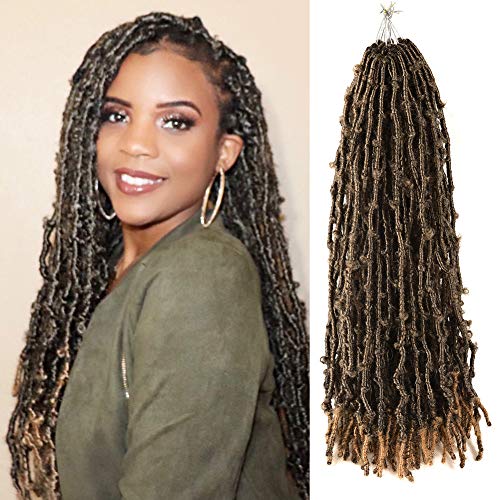 Niseyo Long Butterfly Locs Crochet Hair 24 Inch Soft Distressed Faux Locs Pre Looped 6 Packs (Handmade, T27)