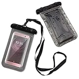 Schutzhülle für Sony Xperia Serie Tasche Handyhülle wasserdichte Strand Outdoor Hülle, Farbe:Schwarz, Smartphone:Sony Xperia E5
