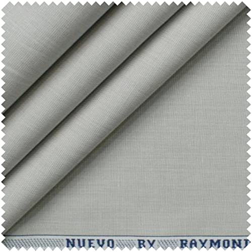 Image of Raymond Fabrics 100% Cotton Fabric (All Weather Fabric, Unstitched Premium Fabric, Solid, Less Wrinkles) (Grey, 1.7 Meters for Shirt)