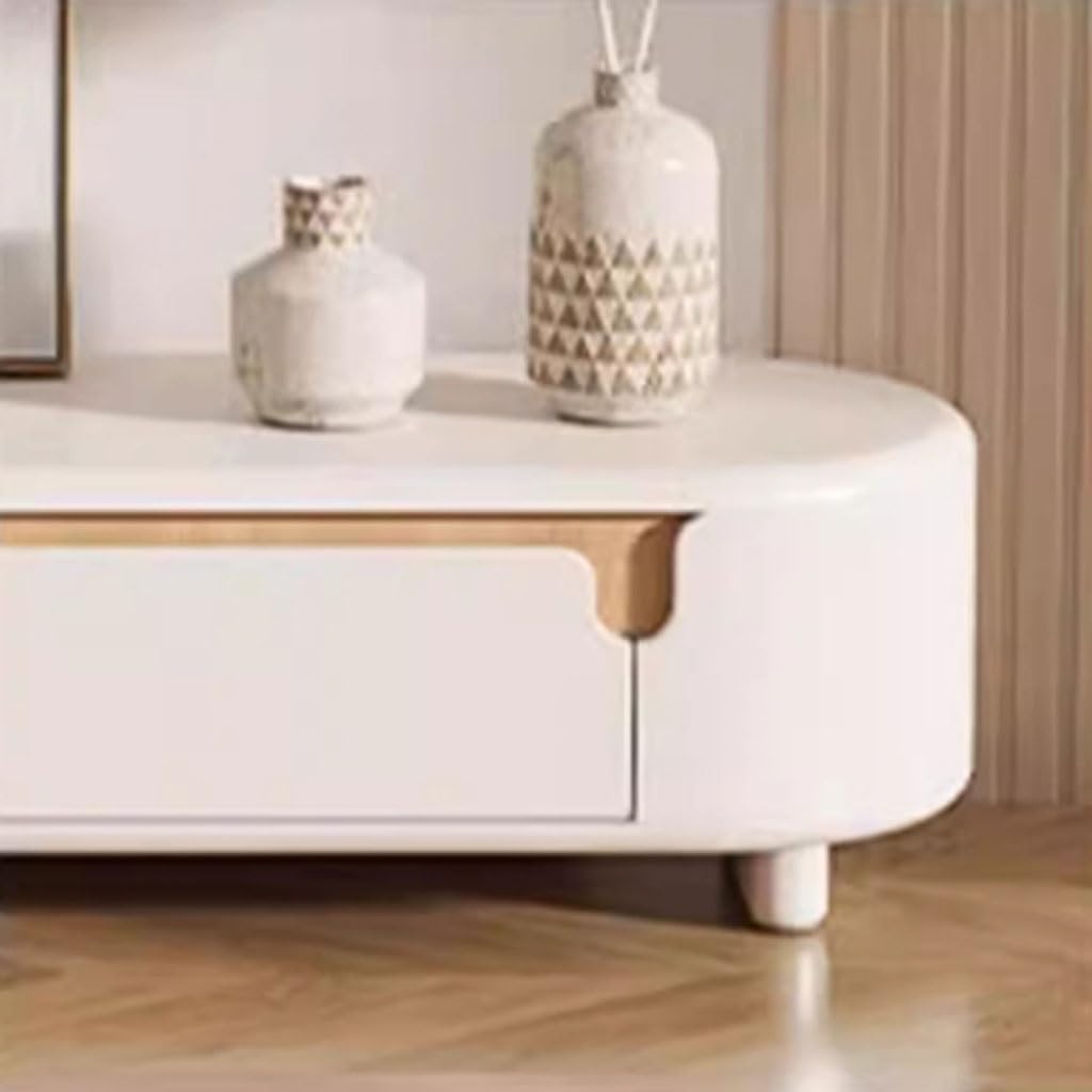 Close-up of a drawer and leg detail on the TV Console