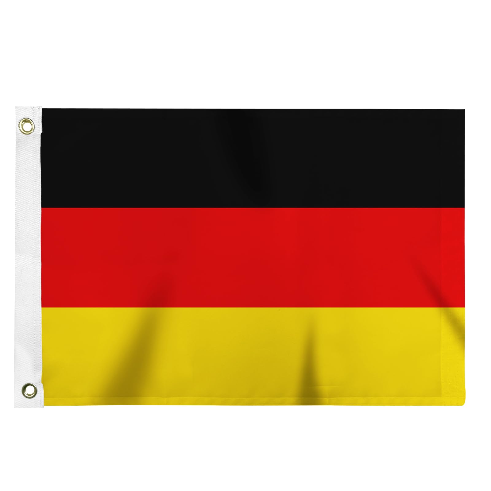 Flagolden Germany Flag 12x18 inches for Boat, Vivid Color Small German Flags with 2 Brass Grommets Nautical Outdoor โ image 1