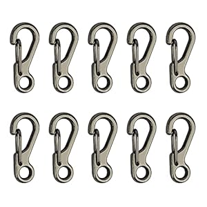 Temlum Aluminium Karabinerhaken 2,5cm Set, 10 Stück