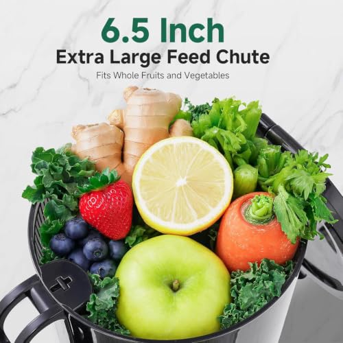 Image of Cold Press Juicer Machine, 6.5 inch Wide Chute for Whole Fruits & Vegetables