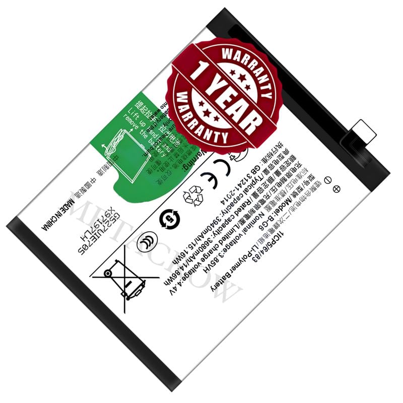 Image of Original B-G6 Battery Compatible for Vivo S1 (V1831A, V1831T) - (3940mAh) - 1 Year Warranty JK1