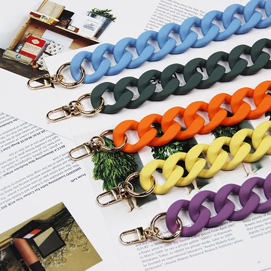 SERVEL Catena Accessorio Per Borsa Donna - Tracolla In Resina E Lega, Colori Nero Bianco Verde, Regolabile E Staccabile