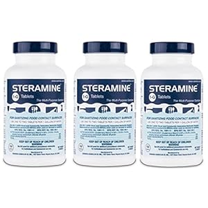 Quaternary Sanitizing Tablets – 150 Sanitizer Tablets per bottle, 3-Bottles