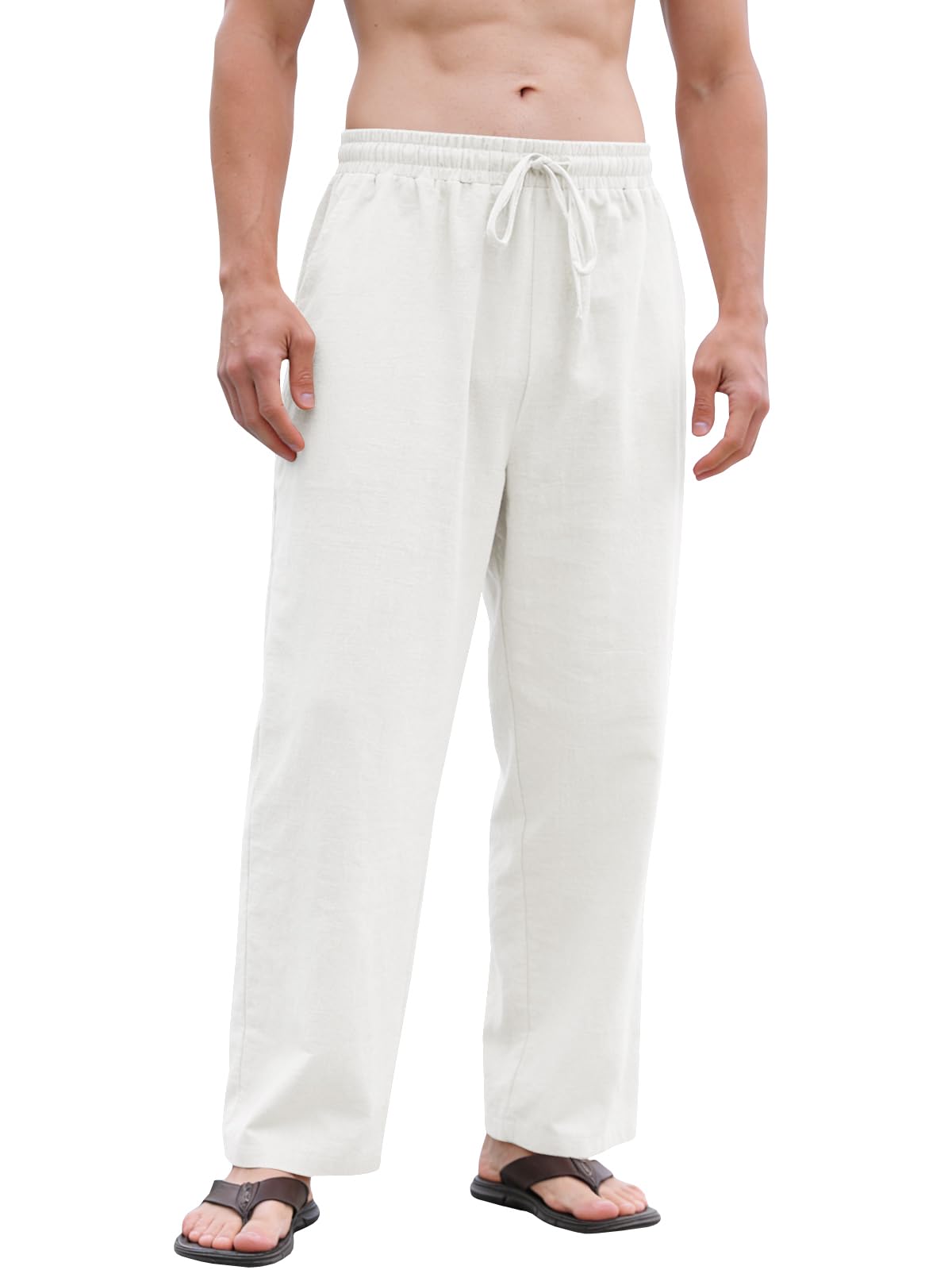 Bgylu Mens Linen Pants