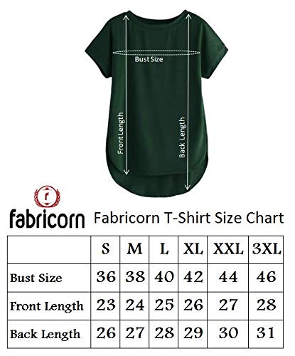 Image of Fabricorn Plain High Low Hem Cotton Tshirt for Women