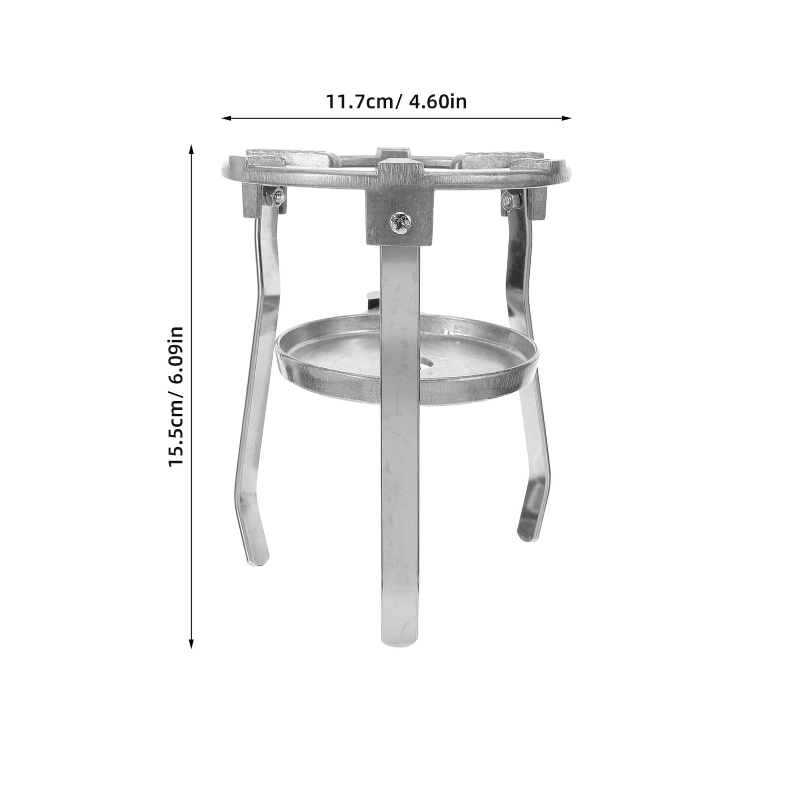 Treppiede da Laboratorio in Acciaio Inox Argento per Chimica