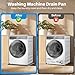 Washing Machine Drain Pan Silicone mat 27''x27'', Non-Slip Washer Drip Tray, Washer Tray Soft Bottom Pad for Floor Protection, Under Dryer Drip Pan Prevent Water Leakage-Gray
