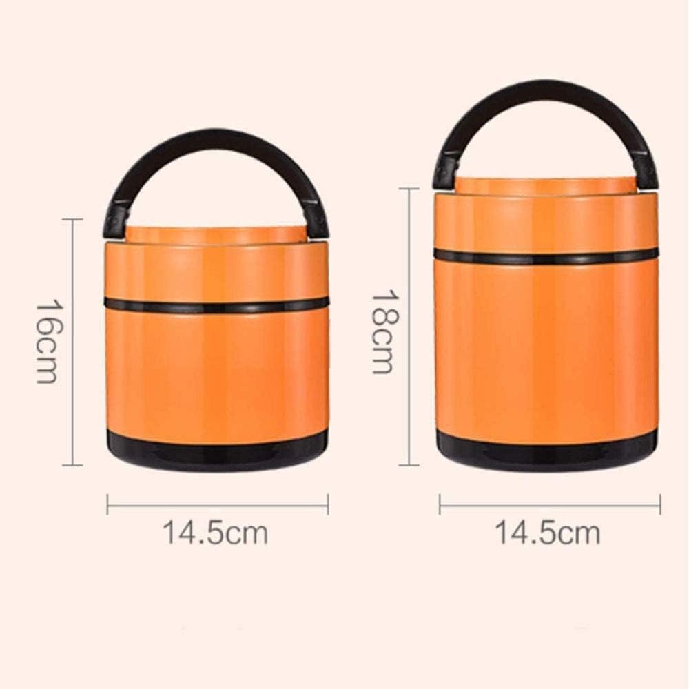 Leak Proof Food Jar Insulated es Thermal Lunch Container with Handle Stainless Steel Portable Flask Lunch Vacuum Bottle for Kids Adults (Size : 1.5L) (Silver 1.5L)