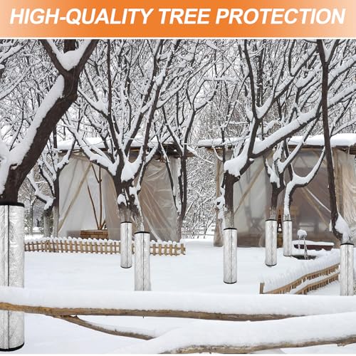 SATINIOR 4 Pack Winter Palm Tree Root Protectors Winter Covers for Trees Root Self Adhesive Plant Insulation Cover for Garden Outdoor Cold Weather Plants Trunk Protection, Dia 7.9 " by SATINIOR - Image 7