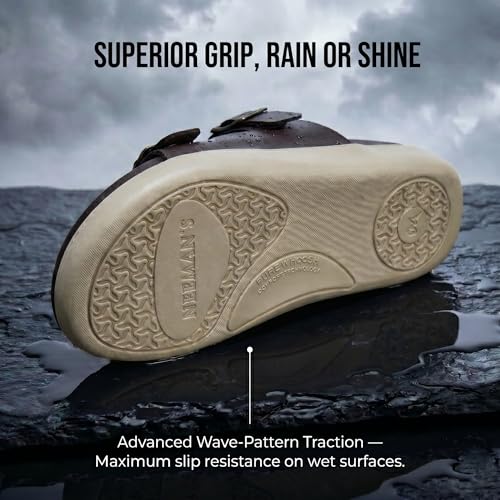 Image of Neeman's PureWhoosh Flow Sandals for Men | Waterproof Chappal | Casual Slippers with Ergonomic Arch Support & Anti Skid EVA Sole | Adjustable Strap | Lightweight Monsoon Floaters for Beach & Outdoor Wear