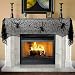Unomor Halloween Decorations 25 x 121 inch/65 X 308cm Jumbo Black Lace Spiderweb Fireplace Mantle Scarf Cover Halloween Party Supplies for Door, Table, Stairs, Garden Fence