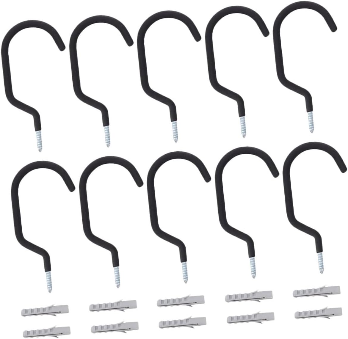 20pcs Heavy Duty Metal Hooks for Wall Mount Storage Bike Hangers for Garage and Home Indoor Bike Rack Ladder Hooks for Efficient Organization