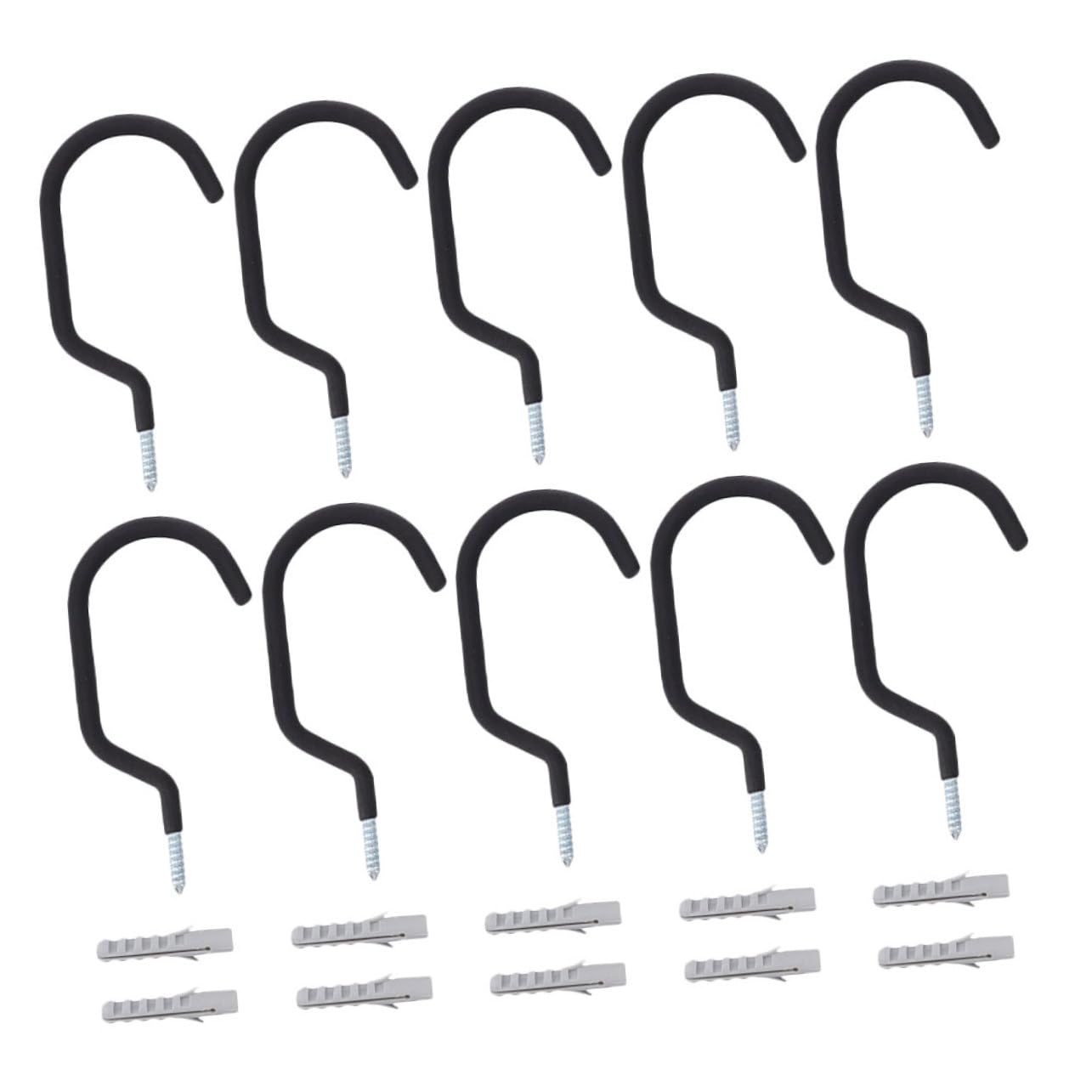 STOBAZA 10Pcs Wall Mount Bicycle Storage Hooks Bike Hangers for Garage Space Saving Bike Rack Heavy Duty Wall Mount Bike Hooks for Road Bikes and Cycling Enthusiasts