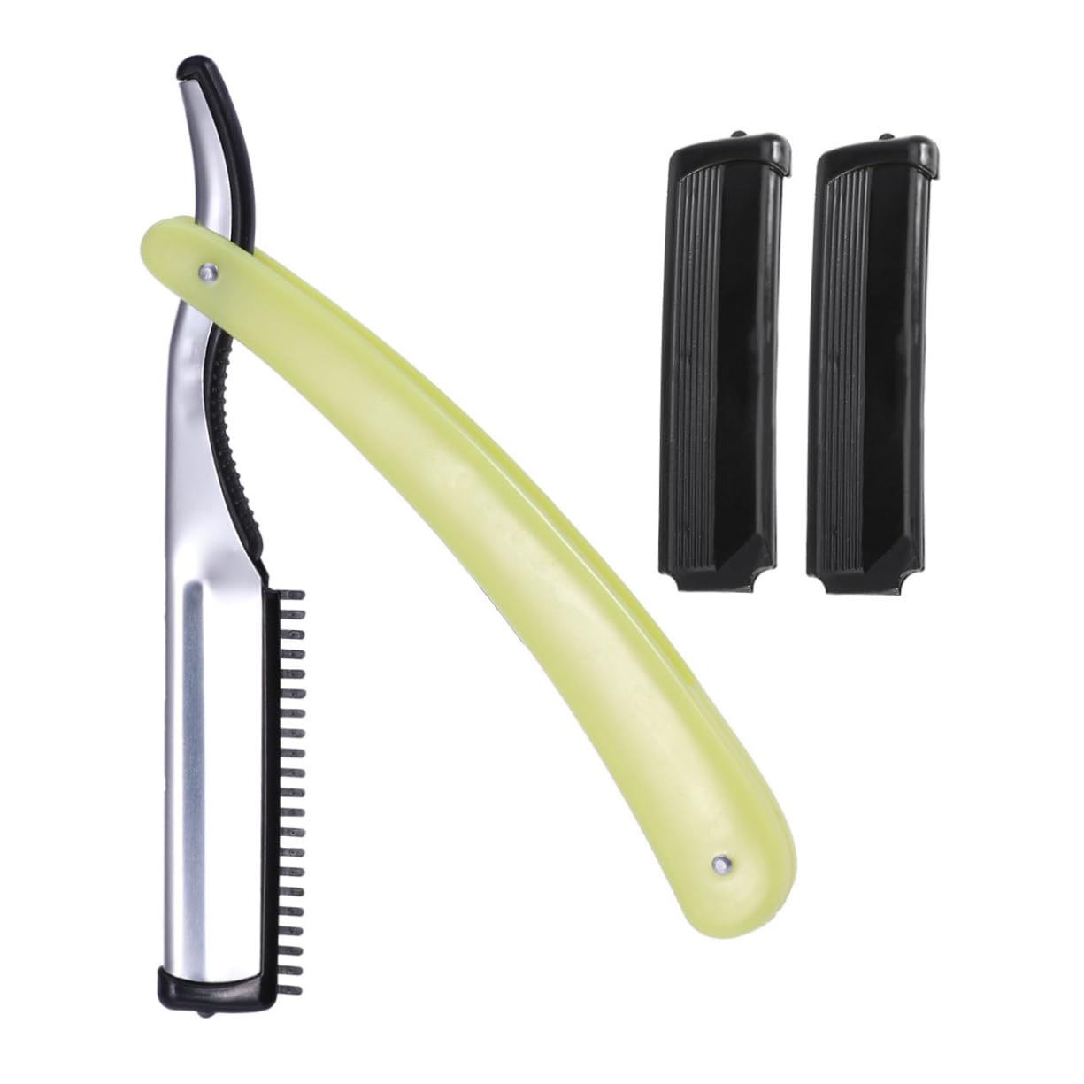 FRCOLOR Stainless Steel Manual Straight Razor for Men Folding Barber Shaver for Precision Beard Grooming and Personal Care Ideal for Classic Shaving Techniques